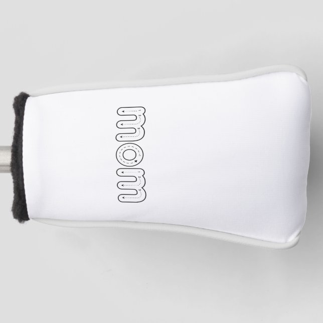 Muttern Alphabet Tracing Muttertagsgeschenk Golf Headcover (Vorderseite)