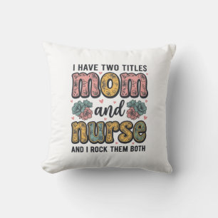 Muttern-Krankenschwester-Blumen-Vintage-Zitat-Desi Kissen