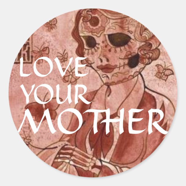 Mutterprobleme Runder Aufkleber (Vorderseite)