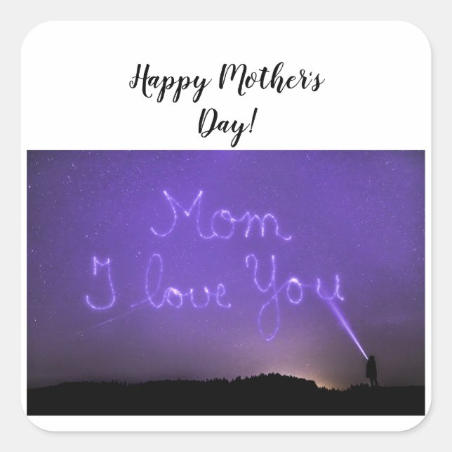 Mutterquadratischer Aufkleber (Vorderseite)