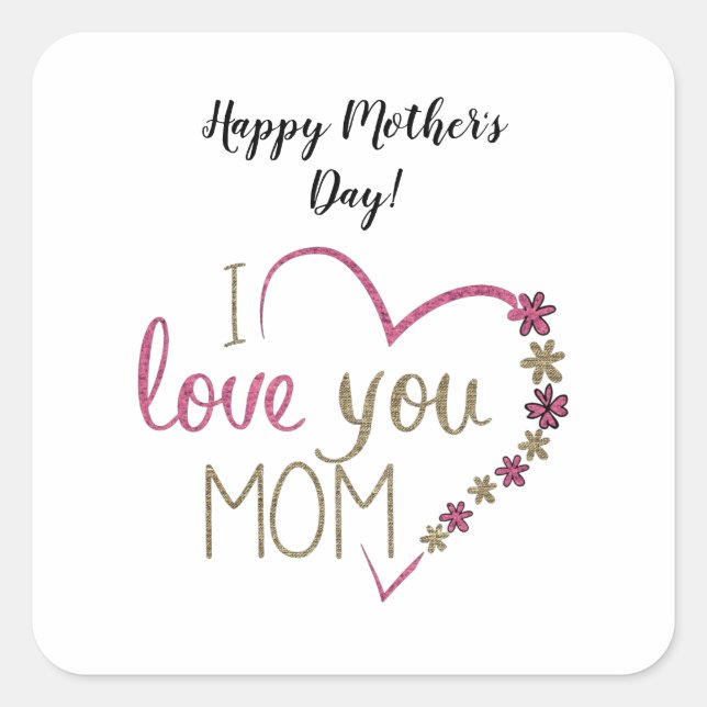 Mutterquadratischer Aufkleber (Vorderseite)