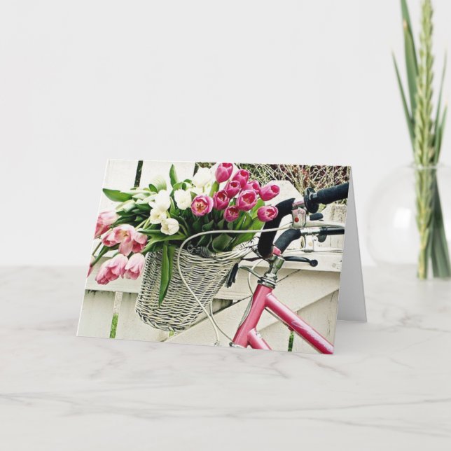 "MUTTER'S DAY" FÜR EIN SPEZIELLES LADY-BIKE/BLUME KARTE (Vorderseite)