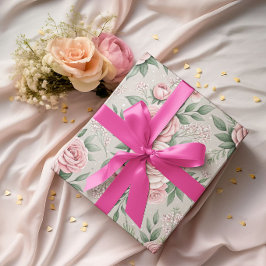 Mutters rosa Rosen Geschenkpapier