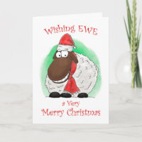 Mutterschaf-Schafen frohe Weihnacht-Karte wünschen