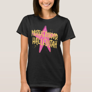 Mutterschaft Hallelujah Retro Christliche Mutter T-Shirt
