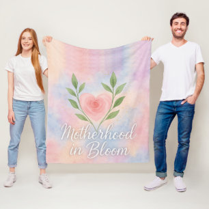Mutterschaft in Blüte Fleece-Decke – Florales Gesc Fleecedecke