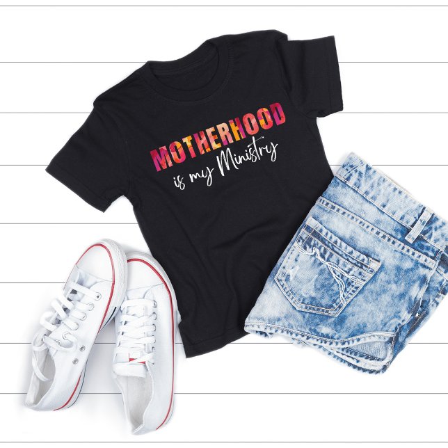 Mutterschaft ist mein Ministerium farbenfrohe Schr T-Shirt (Von Creator hochgeladen)