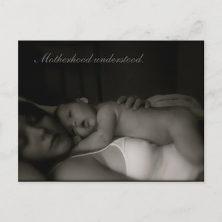 Mutterschaft verstand. postkarte
