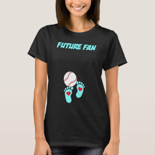 Mutterschaft Zukunft Fan Baseball Herzschwangersch T-Shirt