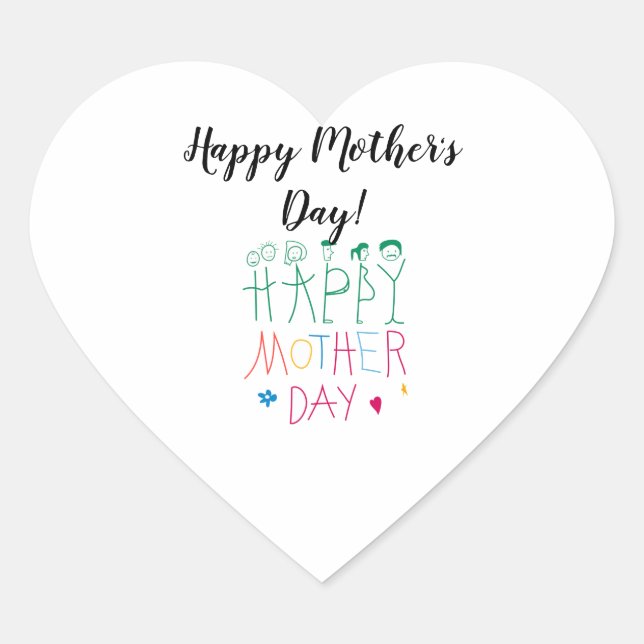 Mutterschafterin Herz-Aufkleber (Vorderseite)