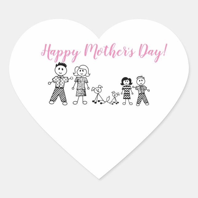 Mutterschafterin Herz-Aufkleber (Vorderseite)