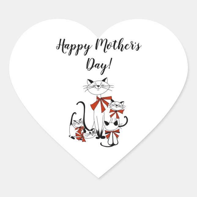 Mutterschafterin Herz-Aufkleber (Vorderseite)