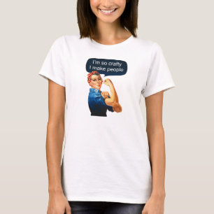 Mutterschafts-"ich bin, also Crafty, mache ich T-Shirt