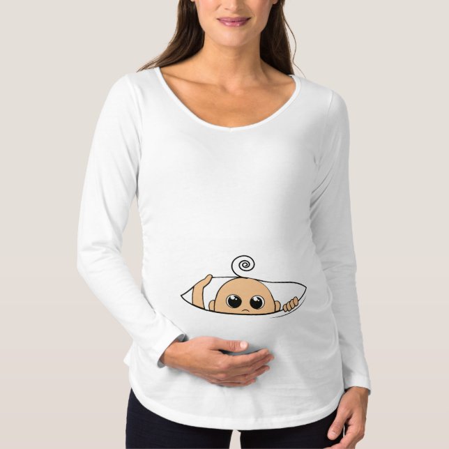 Mutterschaftshemd-"Mutter, will ich HERAUS! Baby T-Shirt (Vorderseite)