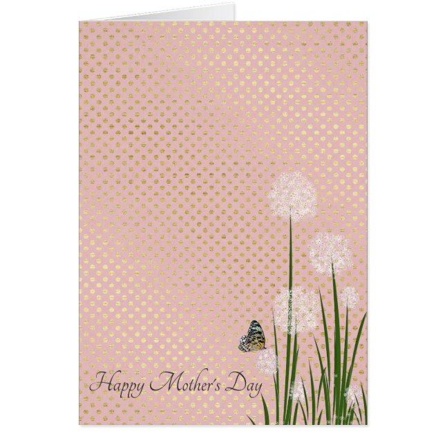 Mutterschmetterling auf Puff-Blume (Vorne)