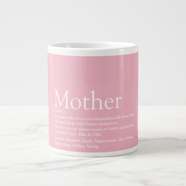 Muttersprache der rosa Welt als beste Mama aller Z Jumbo-Tasse (Vorderseite)