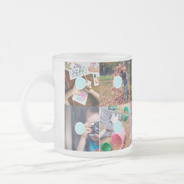Muttertag 10 Fotos Collage Tasse (Links)
