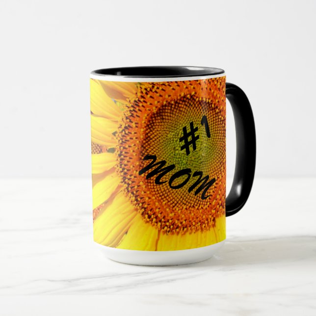 Muttertag #1 Mama Sonnenblumen Tasse (VorderseiteRechts)