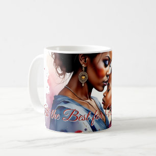 Muttertag Afrikanische Aquarell-Liebeskunst Kaffeetasse