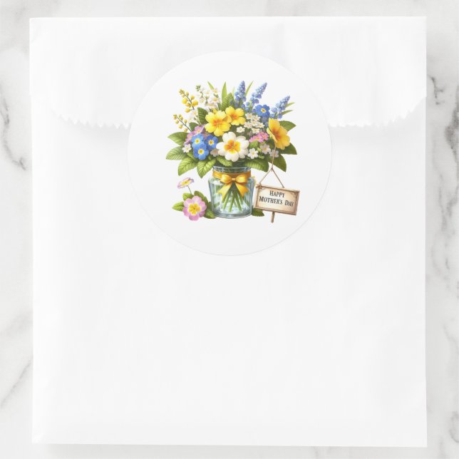 Muttertag-Aufkleber Runder Aufkleber (Tasche)