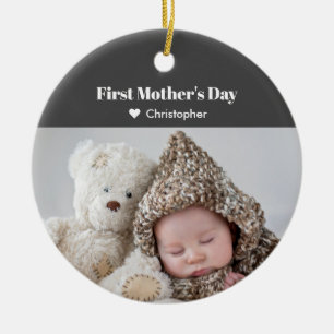 Muttertag Baby Foto Weihnachtsfeiertag Keramik Ornament