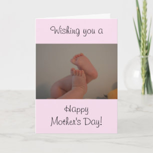 Muttertag Baby Füße Rosa Baby Mädchen Karte