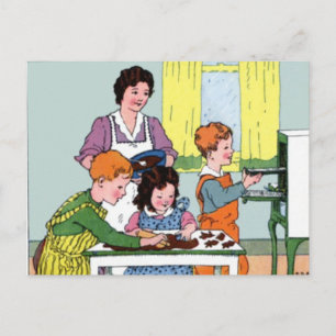 Muttertag Backen mit Mama Postkarte