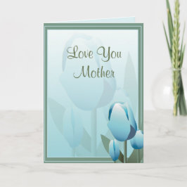 Muttertag Beautiful Spring Tulip Turquoise Card Karte