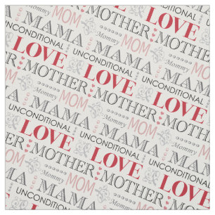 Muttertag bedingungslose Liebe Vintage Typografie Stoff