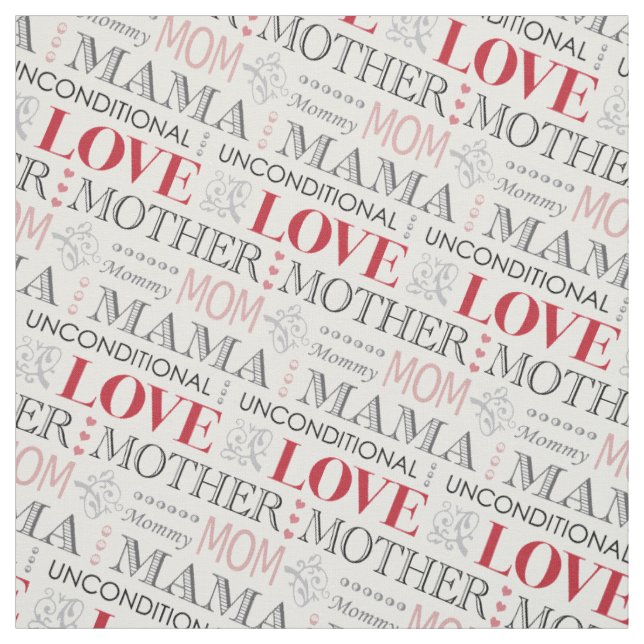 Muttertag bedingungslose Liebe Vintage Typografie Stoff (Muster)