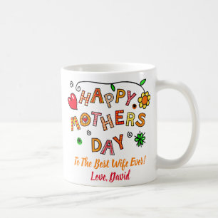 Muttertag Beste Ehefrau Mama alle zwei Foto Kaffeetasse