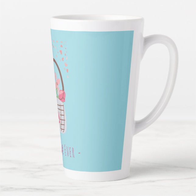 Muttertag, Beste Mutter überhaupt, mit schöner Blu Milchtasse (Rechts)