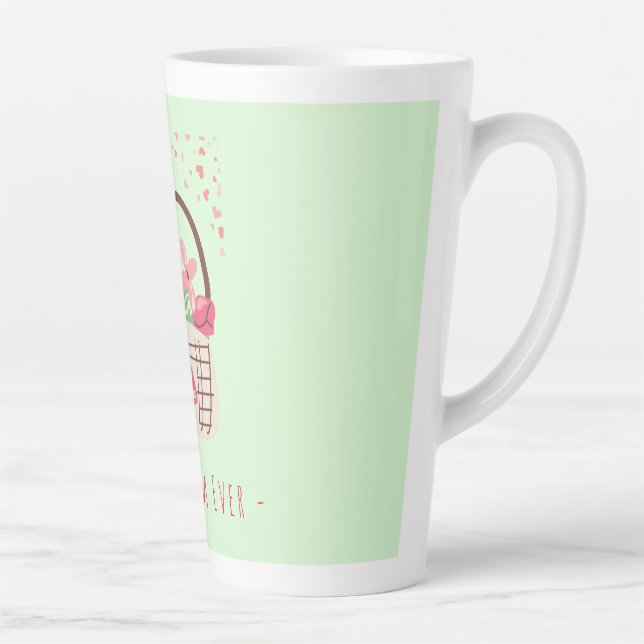 Muttertag, Beste Mutter überhaupt, mit schöner Blu Milchtasse (Rechts)