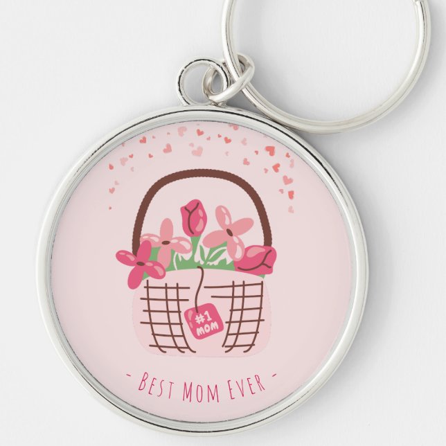 Muttertag, Beste Mutter überhaupt, mit schöner Blu Schlüsselanhänger (Vorne)