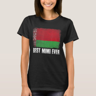 Muttertag Bester Mimi je bedrückte Weißrussland Fl T-Shirt