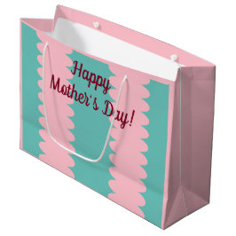 Muttertag, Bläschen pink, aquamarin, hübsch Große Geschenktüte