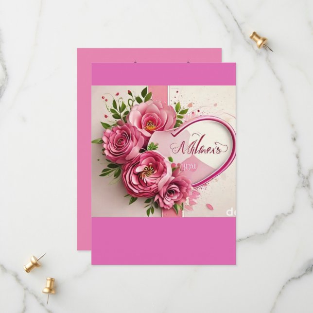 Muttertag bleibe save the date (Vorderseite/Rückseite Beispiel)