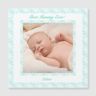 Muttertag Blue Best Mummy Mum Ever Foto Geschenk Magnetkarte