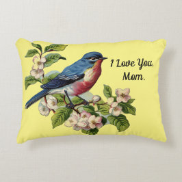 Muttertag Bluebird Accent Pillow Dekokissen
