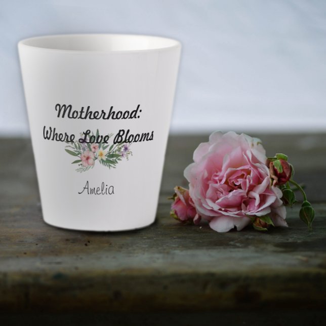 Muttertag Blume Dankbarkeit Latte Tasse (Von Creator hochgeladen)
