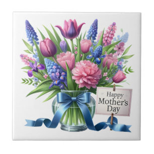 Muttertag Blumen Fliese