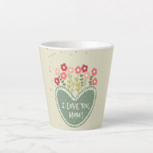 Muttertag, Blumen in Liebe , Elegant, Einfach  Milchtasse