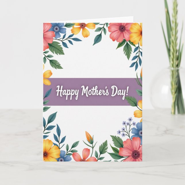 Muttertag Blumen Tante Karte (Vorderseite)