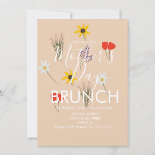 Muttertag Brunch Wild Floral Einladung