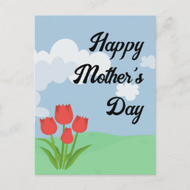 Muttertag Cartoon Tulpe bunt Postkarte