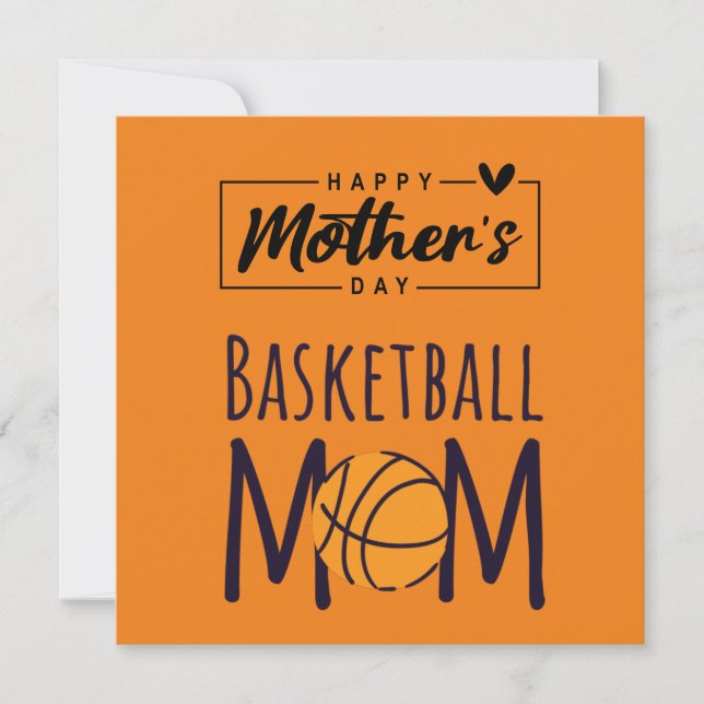 Muttertag der Basketball-Mutter an Mama Karte (Vorderseite)
