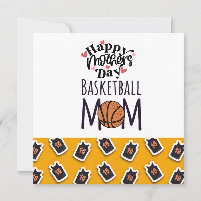 Muttertag der Basketball-Mutter an Mama Karte (Vorderseite)