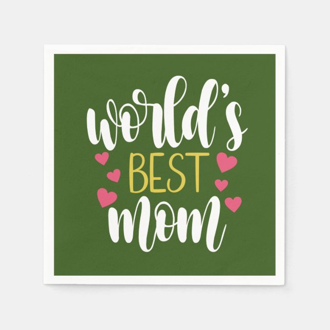 Muttertag der besten Mama der Welt | Serviette (Vorderseite)