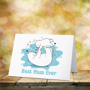 Muttertag der besten Mutter je Mama Bären Feiertagskarte