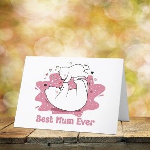 Muttertag der besten Mutter je Mama Bären Feiertagskarte